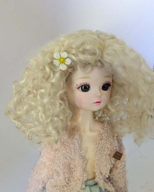 Teeswater Light Blonde Mid Length Doll Wig