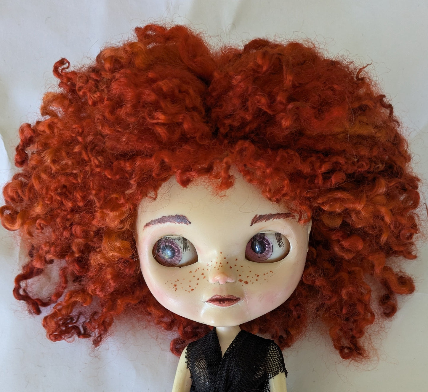 Teeswater Tight Auburn Curls  Doll Wig