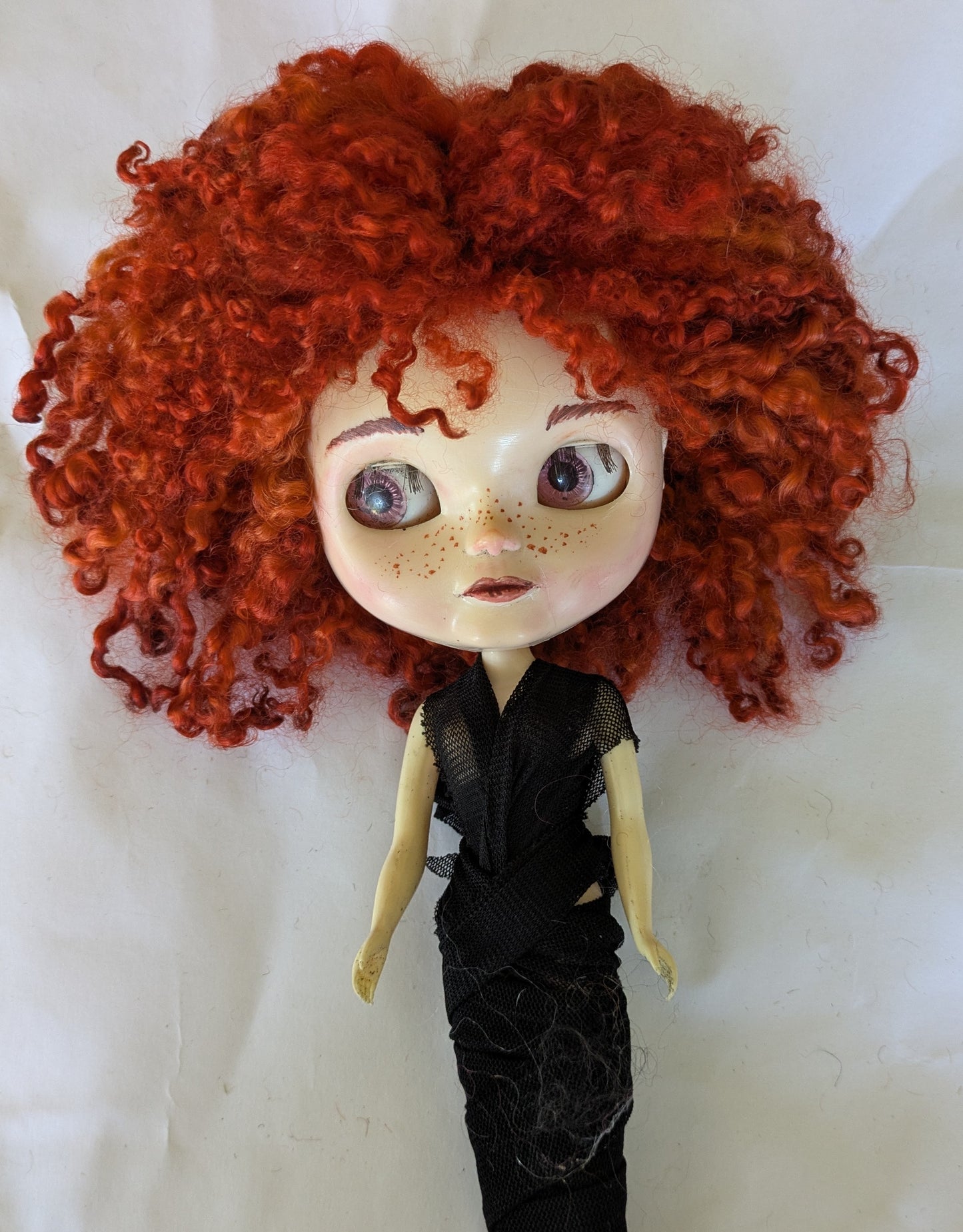 Teeswater Tight Auburn Curls  Doll Wig