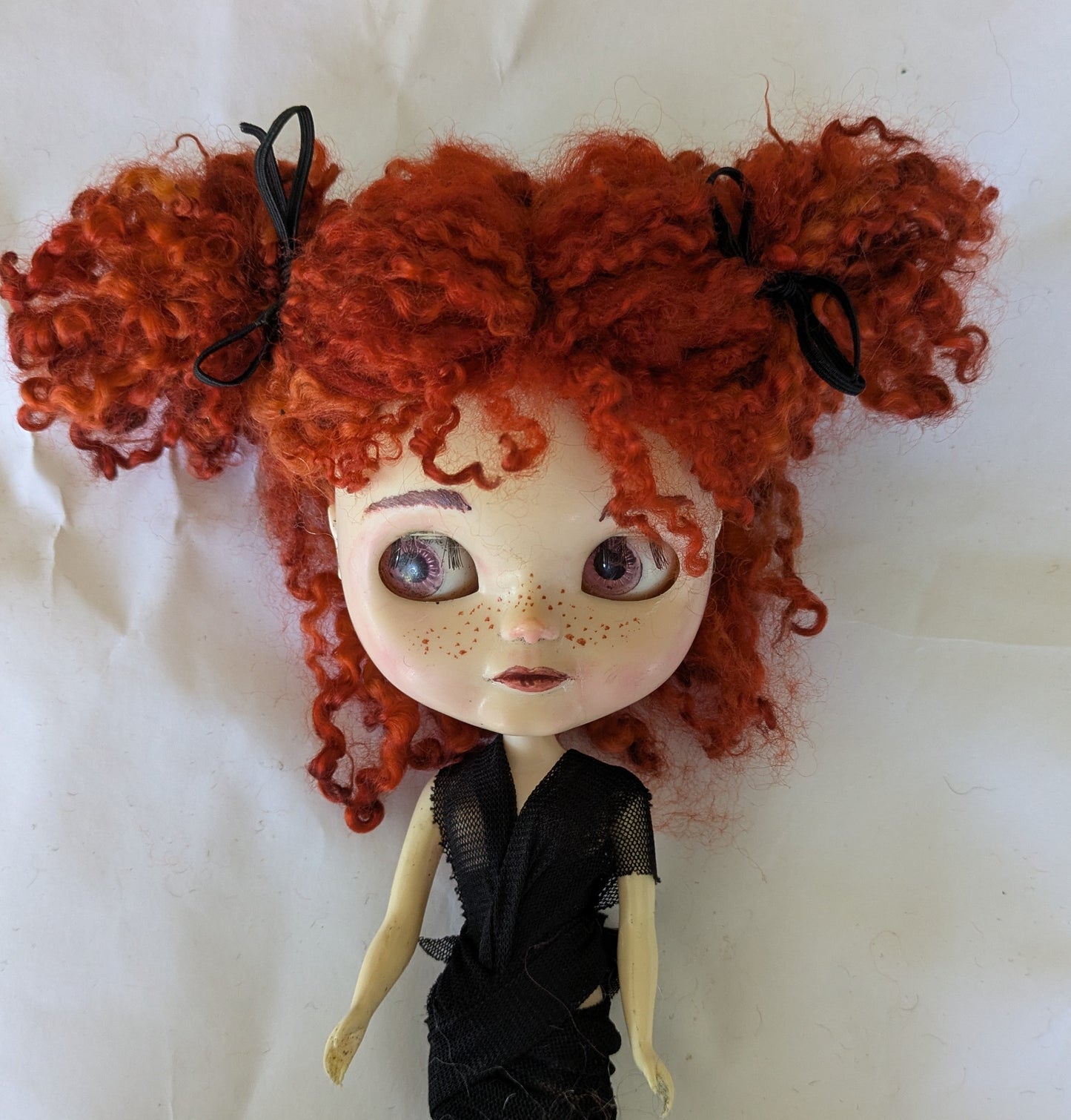 Teeswater Tight Auburn Curls  Doll Wig