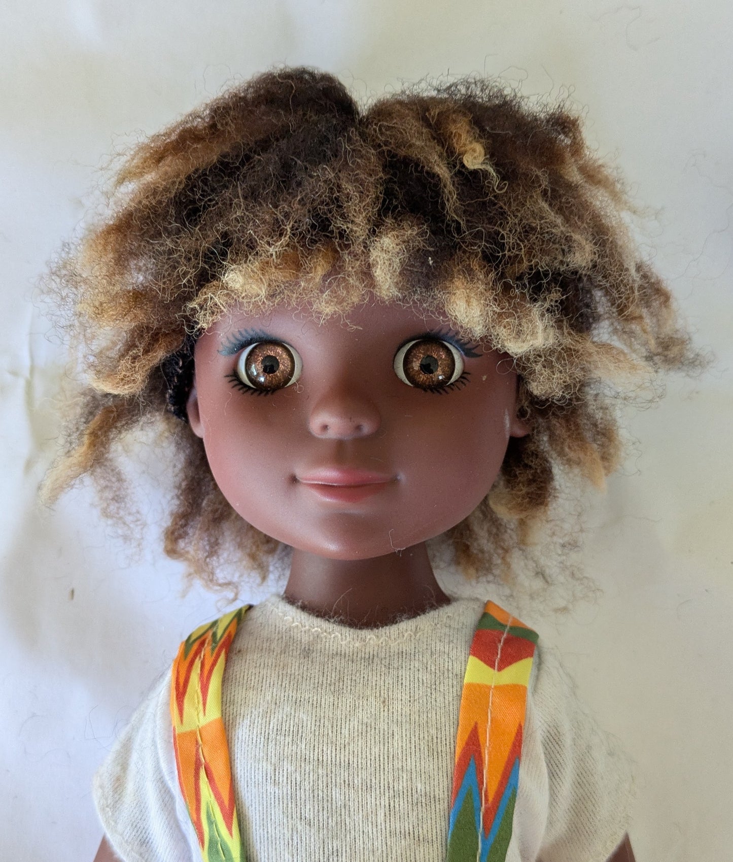 Zwartbles with Blonde Tips fine Doll Wig