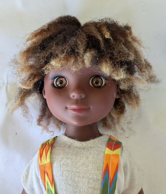 Zwartbles with Blonde Tips fine Doll Wig