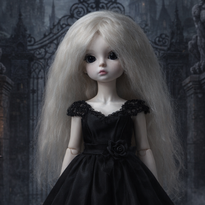 7 inch Ivory Suri Doll Wig