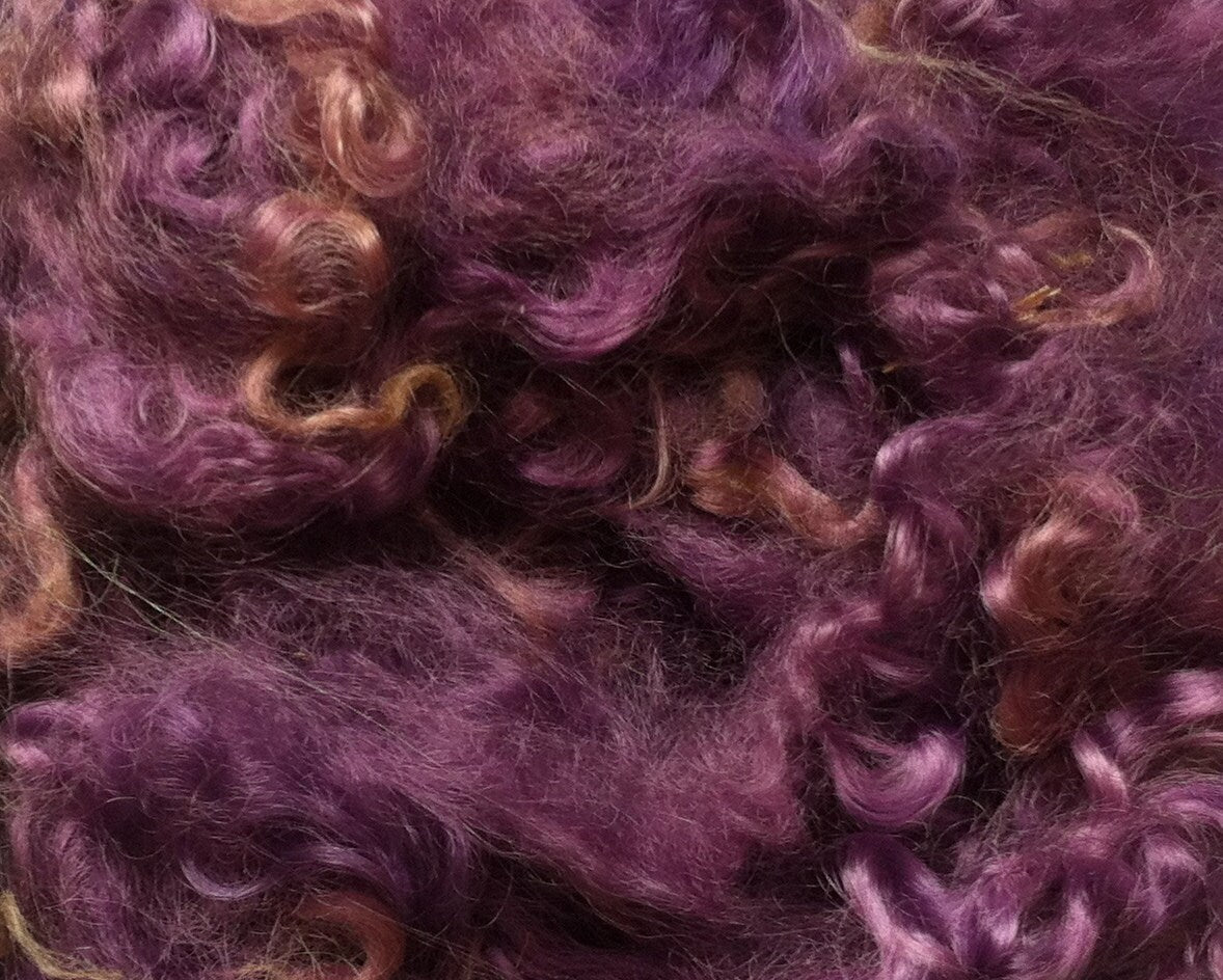 Teeswater Loose Fibre in Purple Shades