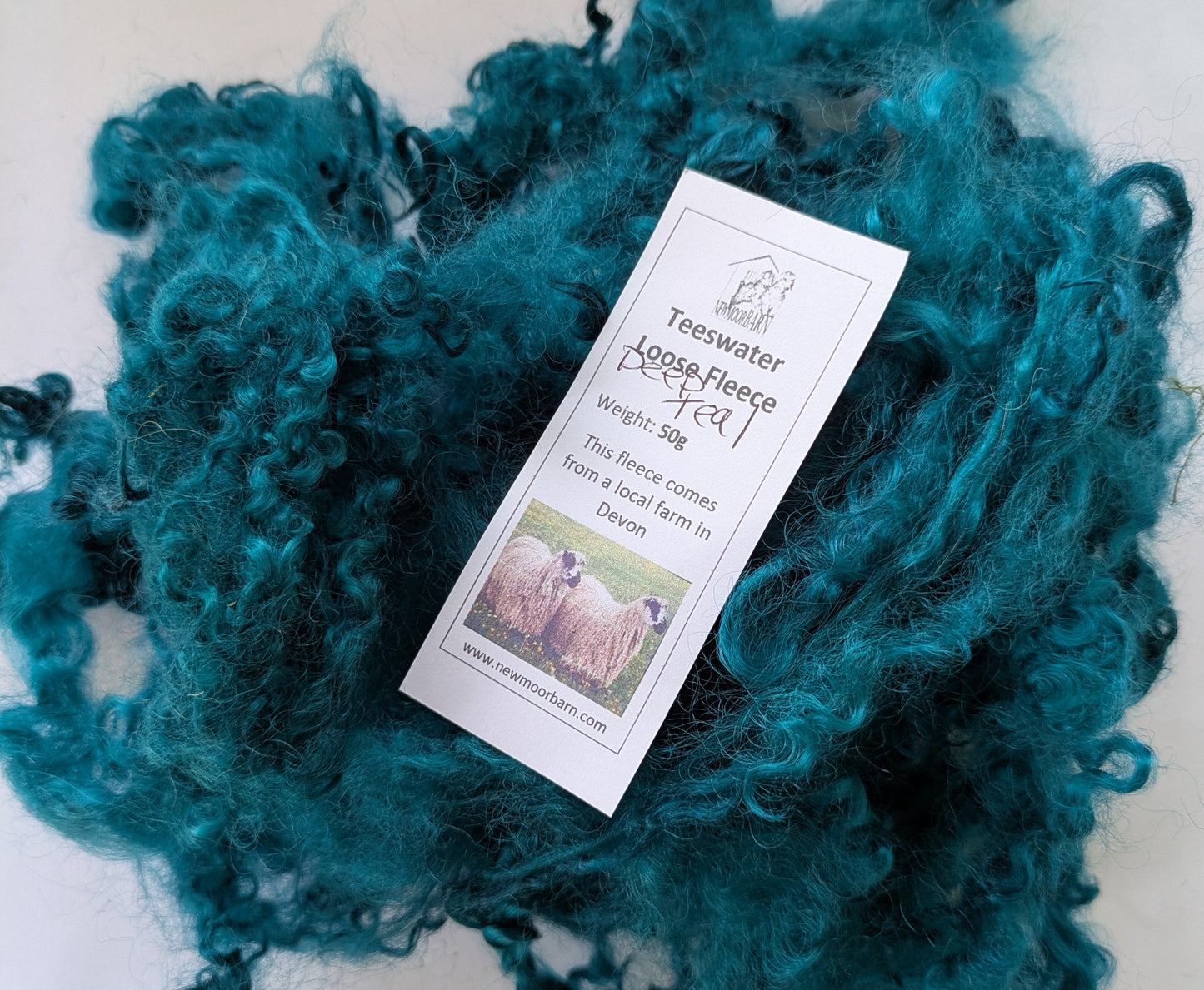 Teeswater Loose Fibre in Deep Teal